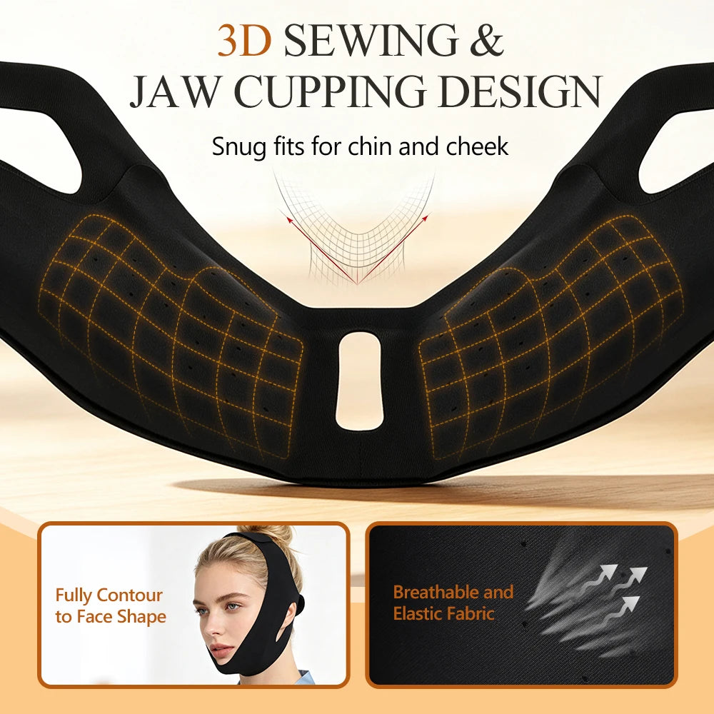 Hot and Cold Gel V-Line Facial Lifting and Slimming Bandage