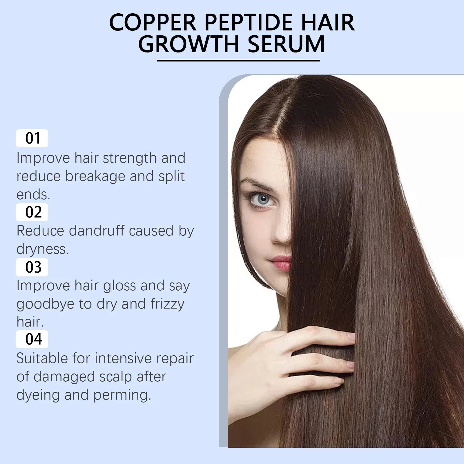 Copper Peptide Hair Growth Serum for Damaged Hair - 10