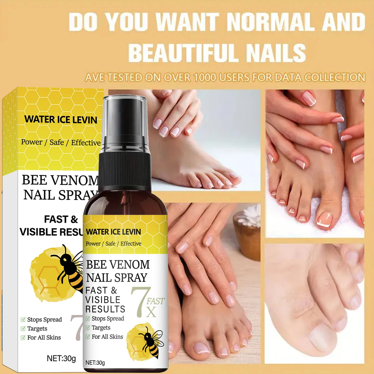 Bee Venom Nail Repair Spray Fast Acting Nail Care Solution