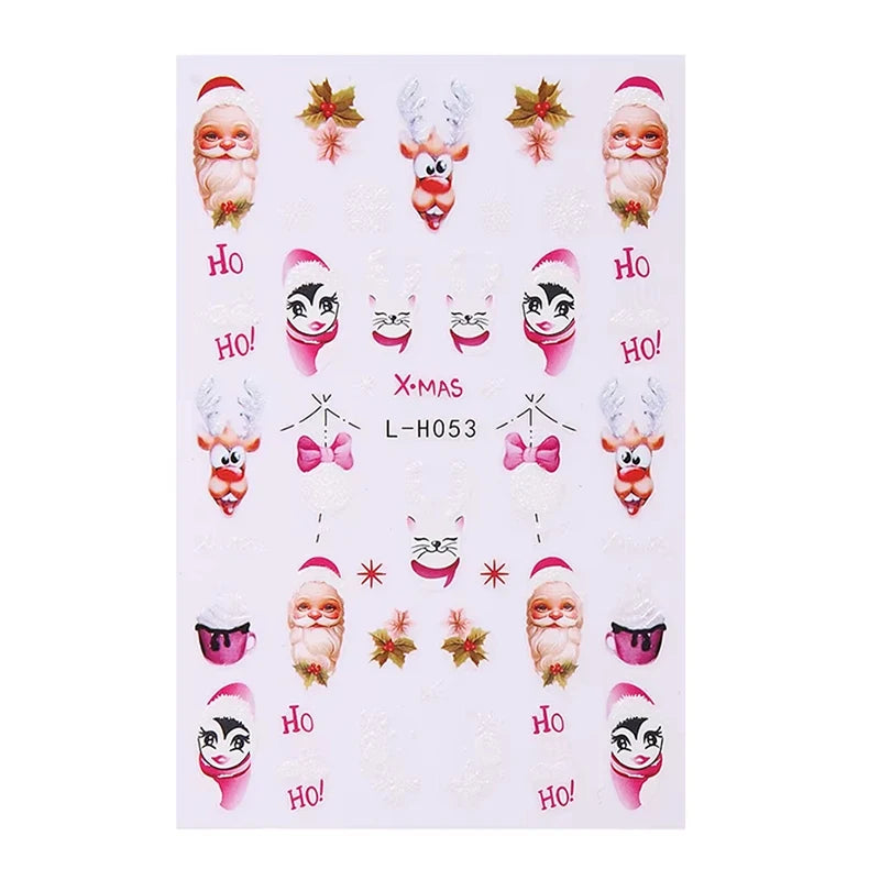 3D Christmas Cartoon Nail Art Stickers - 16