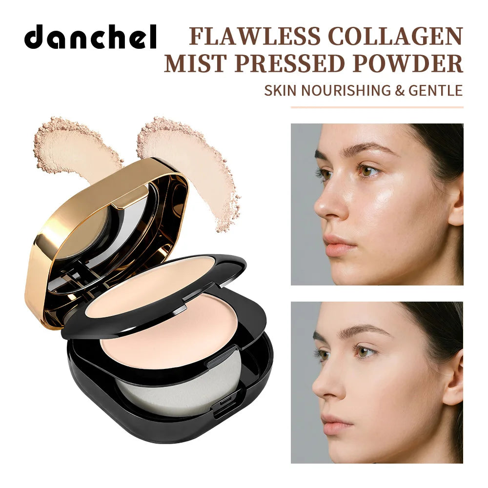 Collagen Infused Oil Control Pressed Powder for Flawless Matte Finish