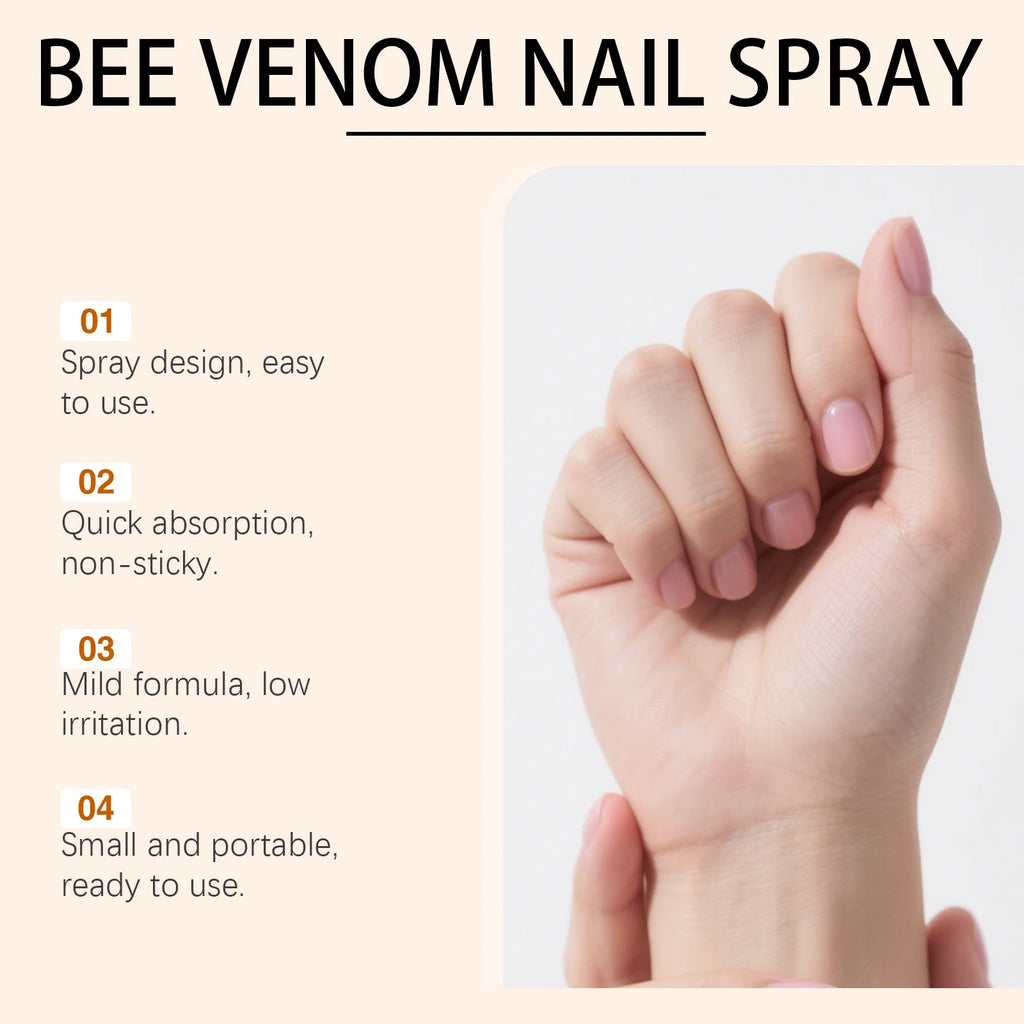 Bee Venom Nourishing Nail Spray for Brittle and Discolored Nails