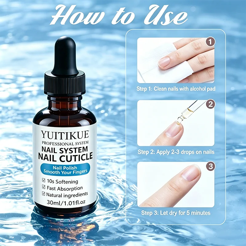 YUITIKUE Nail Cuticle Oil Fast Softening Treatment and Hydrating Serum