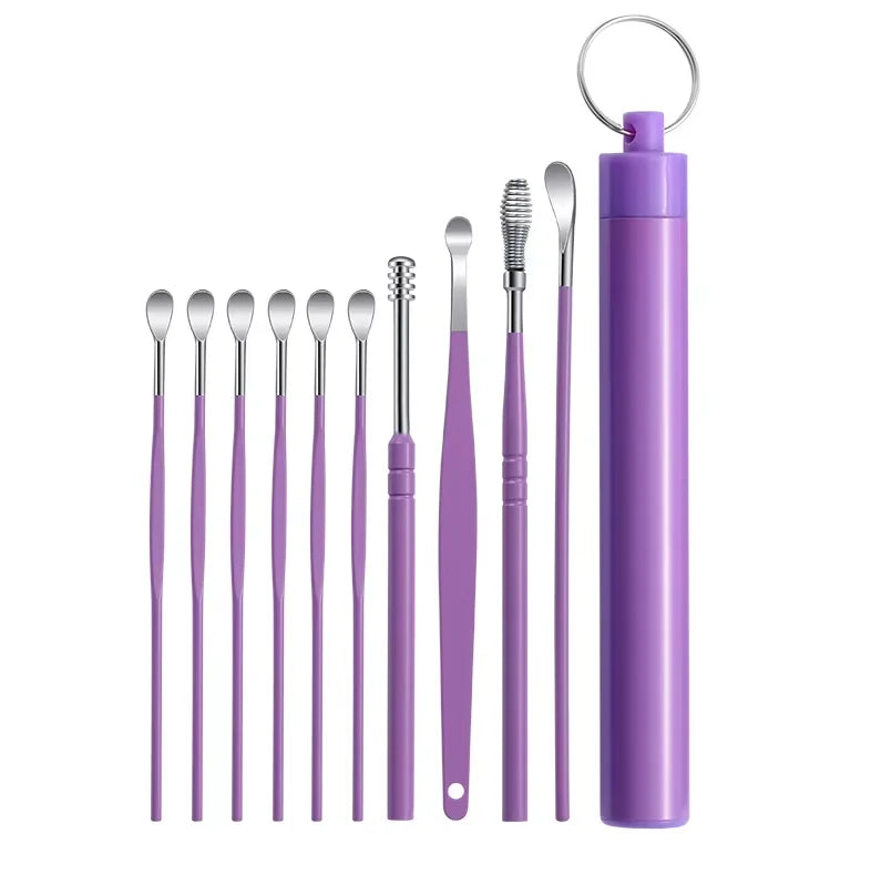 Stainless Steel Ear Wax Removal Tool Kit with Travel Case - 20