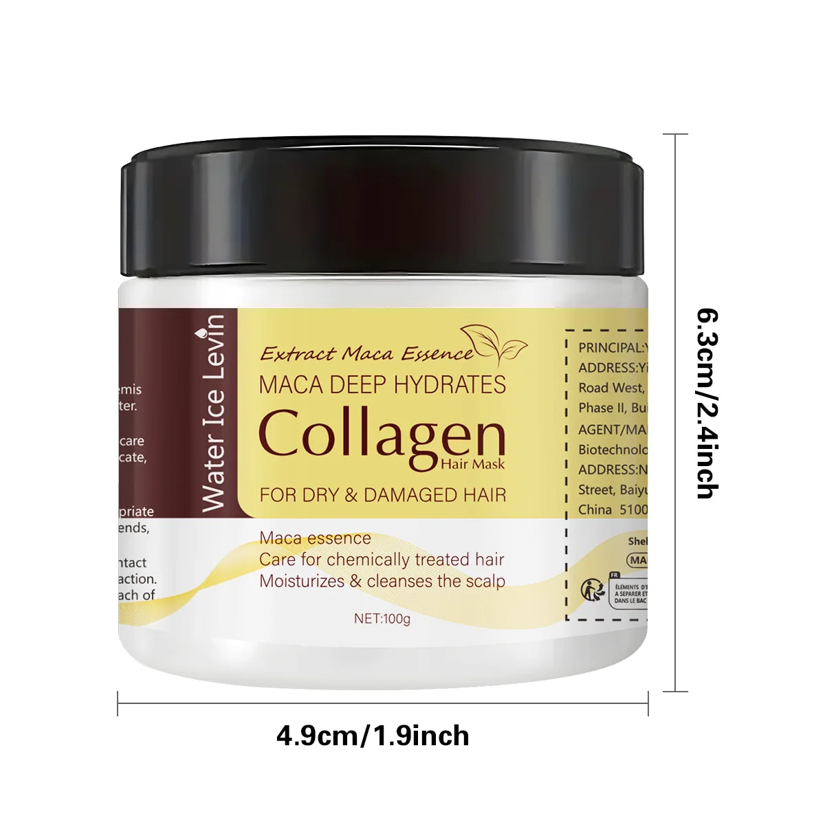 Water Ice Levin Collagen Hair Mask Deep Hydrating Repair Treatment 100g - 15