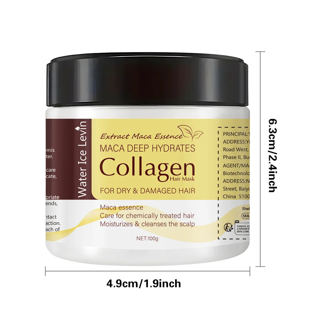 Water Ice Levin Collagen Hair Mask Deep Hydrating Repair Treatment 100g