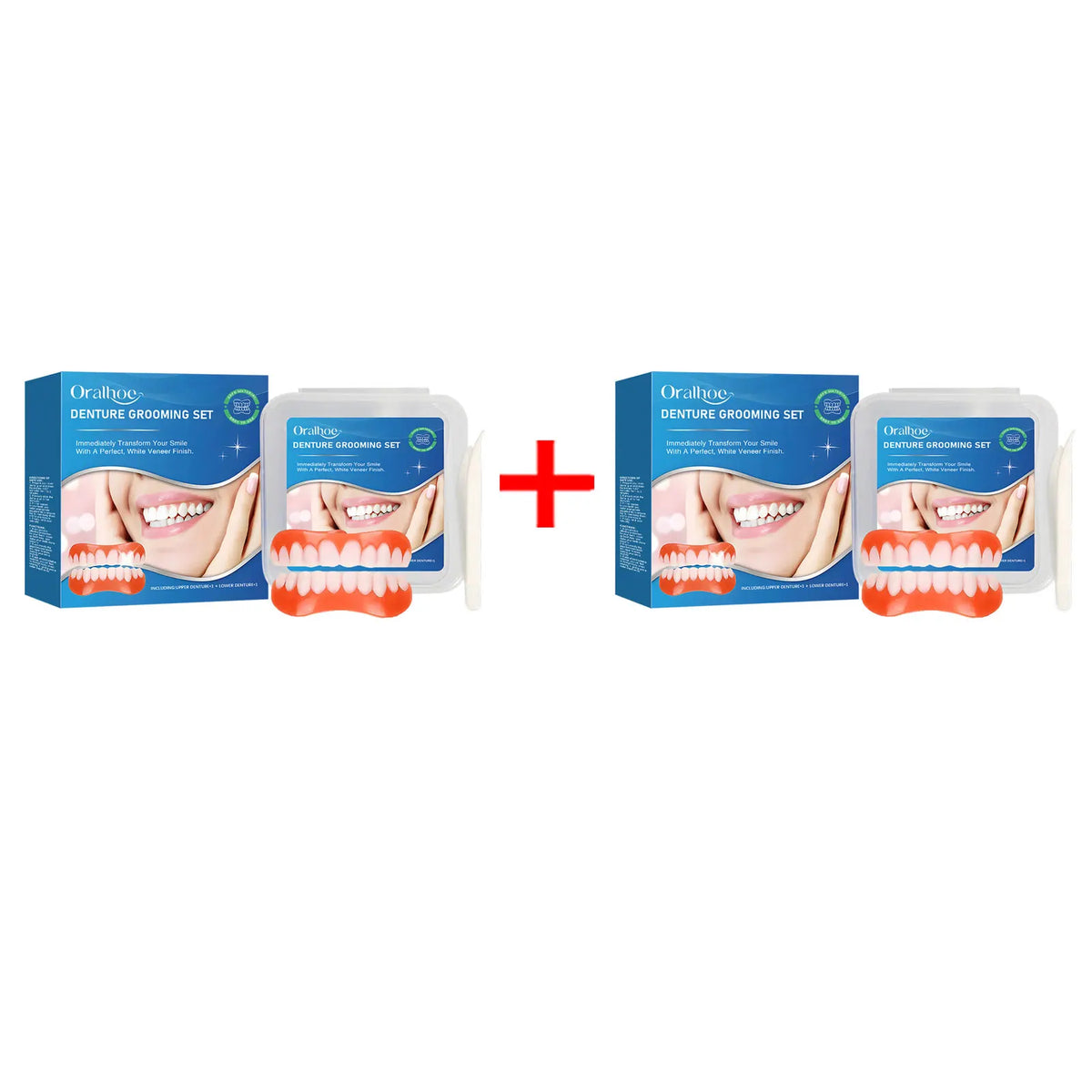 Temporary Silicone Denture Set for Smile Restoration