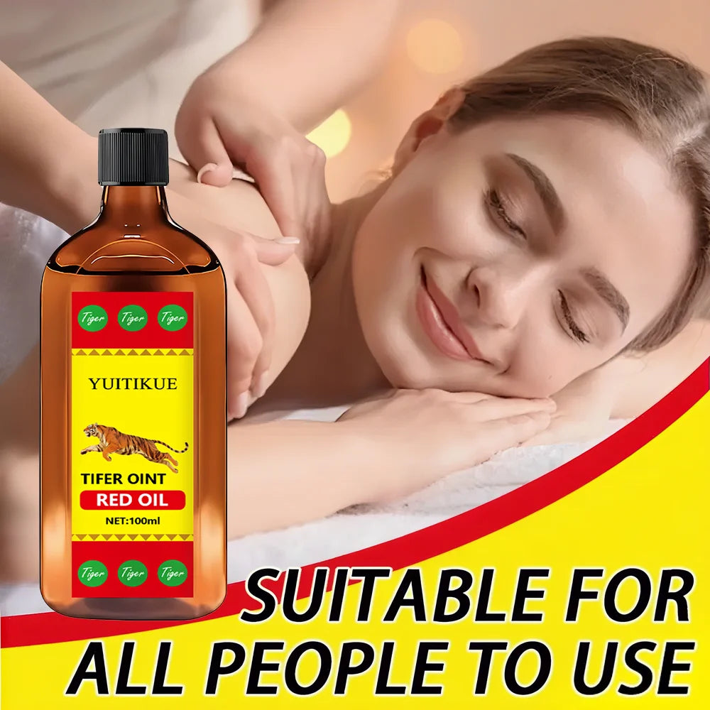 YUITIKUE Tiger Red Oil 100ml Muscle and Joint Massage Relief