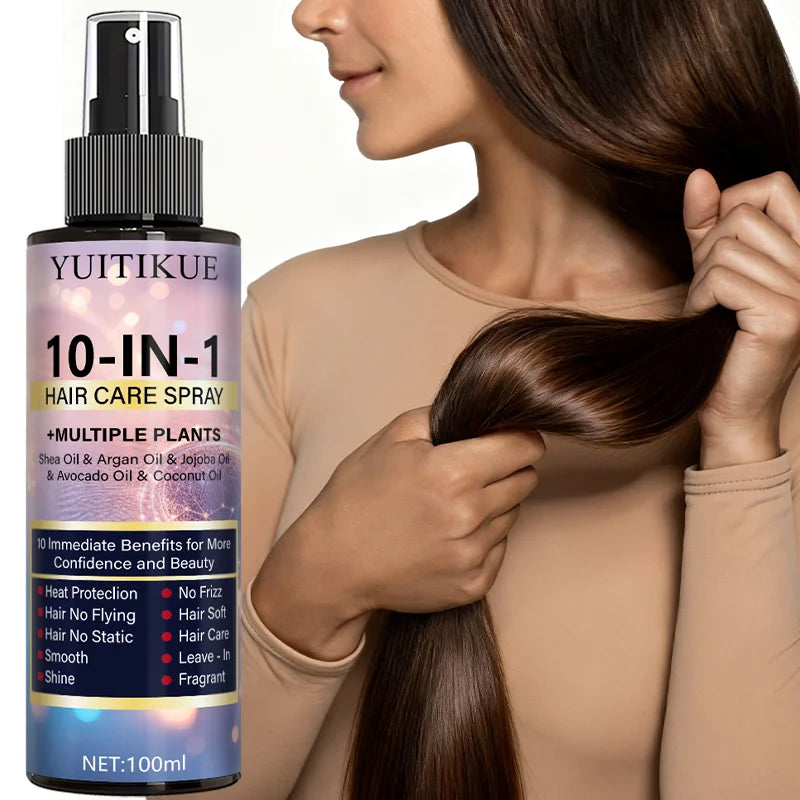 10 in 1 Hair Treatment Spray Heat Protection and Shine 100ml