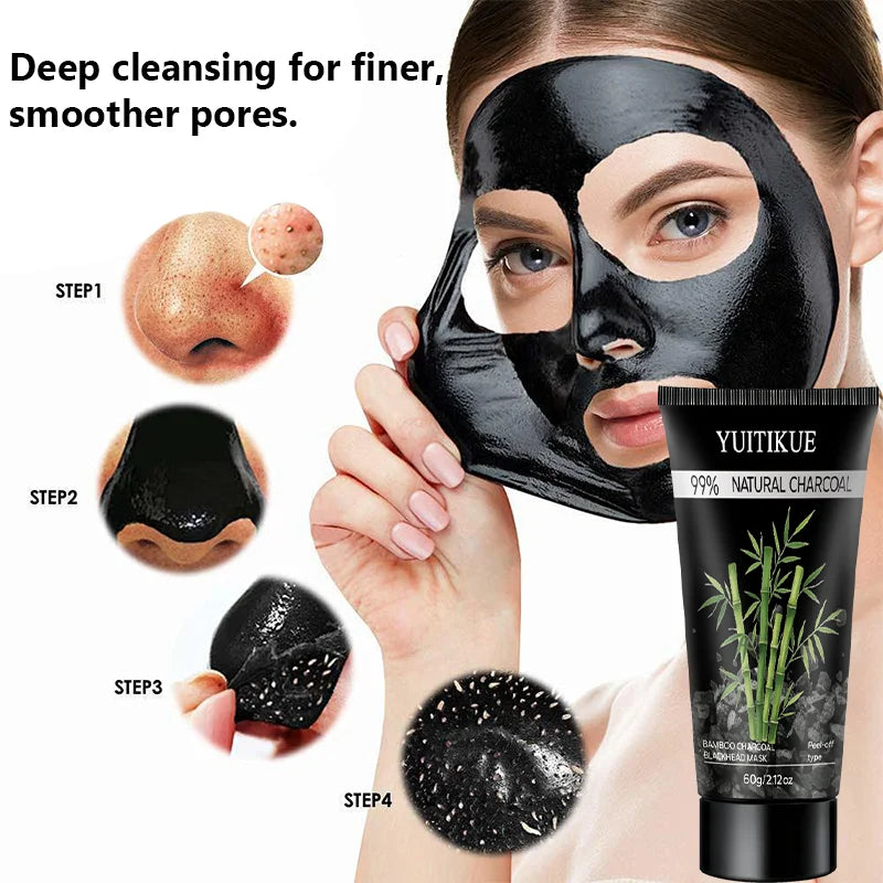 YUITIKUE Bamboo Charcoal Blackhead Mask Deep Cleansing Peel Off Mask - 12