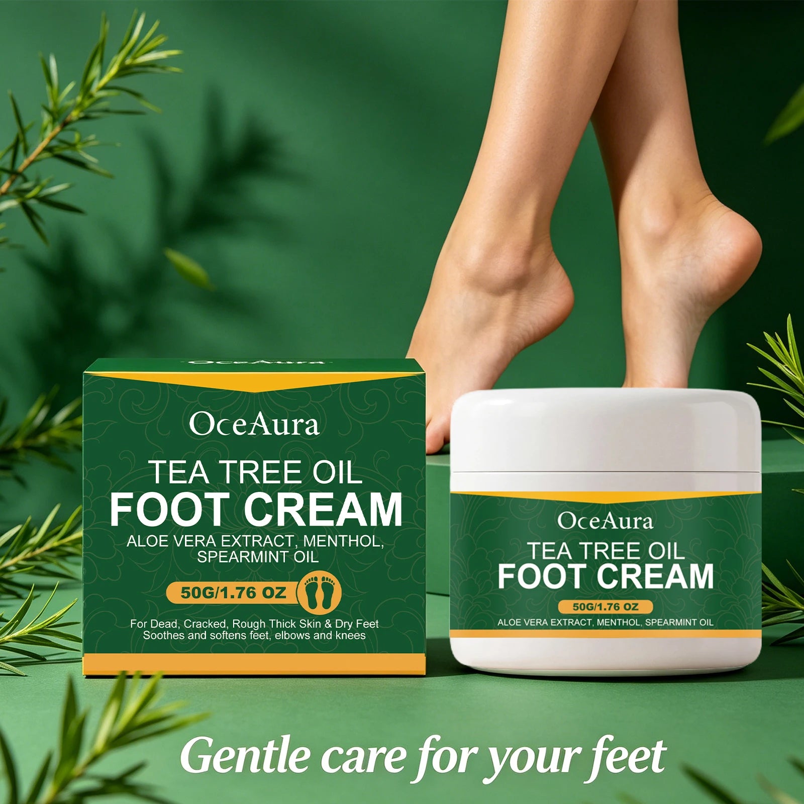 Tea Tree Oil Moisturizing Foot Cream for Cracked Heels - 2