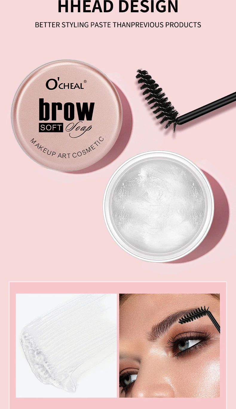 O'CHEAL Eyebrow Soap Sculpting Gel Waterproof Brow Styling Wax - 18