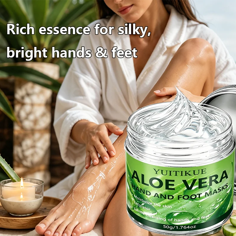 YUITIKUE Aloe Vera Hand and Foot Mask Deep Hydrating Exfoliating Cream