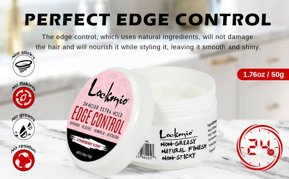 50g Edge Control Hair Styling Cream and Anti Frizz Wax - 8
