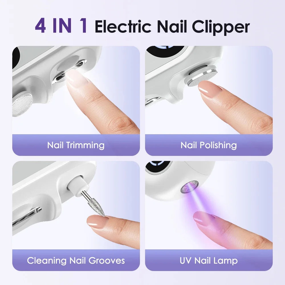 Electric Automatic Nail Clipper and Trimmer Set