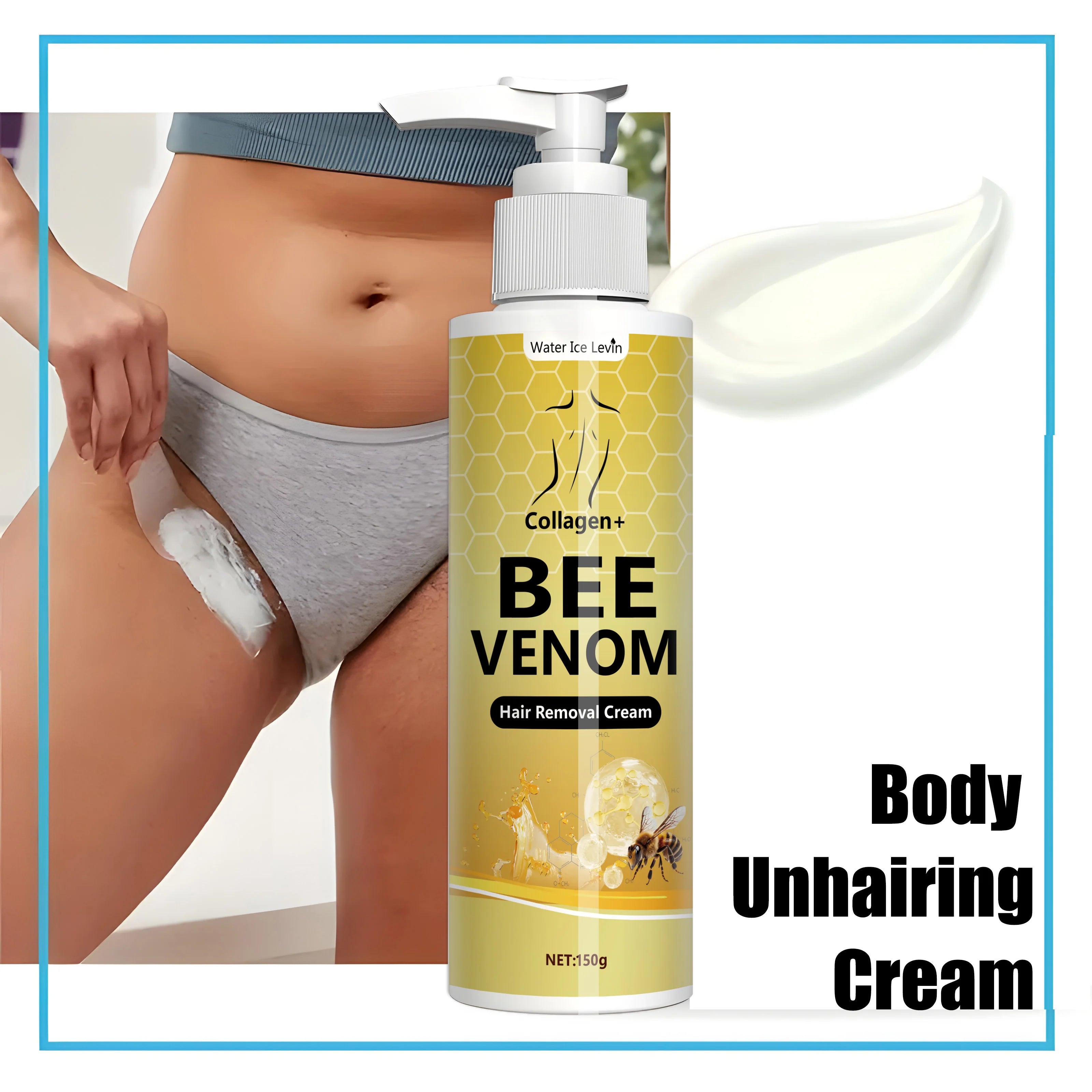 Bee Venom Hair Removal Cream Gentle Body and Underarm Depilatory Lotion - 8