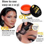 Edge Control Wax and Hair Styling Wax Stick Set with Combs