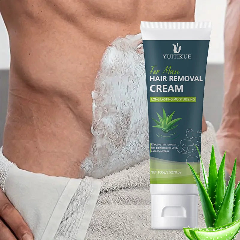 Mens Hair Removal Cream Painless Body Depilatory Cream 100g