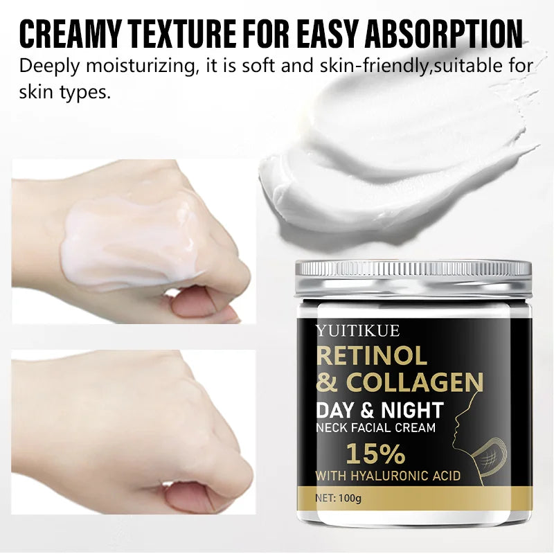 YUITIKUE Retinol Collagen Neck Cream 100g Firming Anti Aging Moisturizer