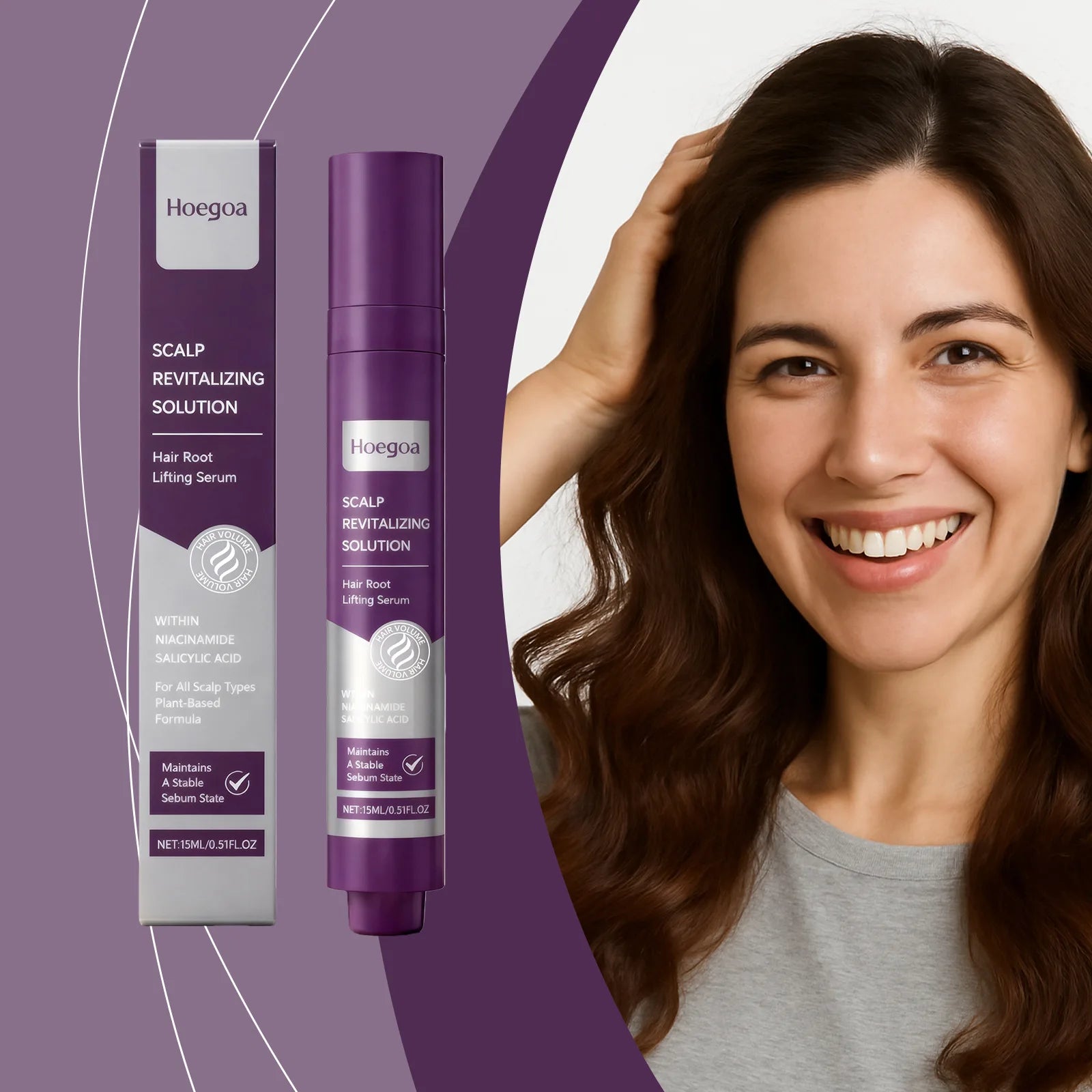 Scalp Revitalizing Roll On Serum for Hair Loss and Thickening Treatment - 1