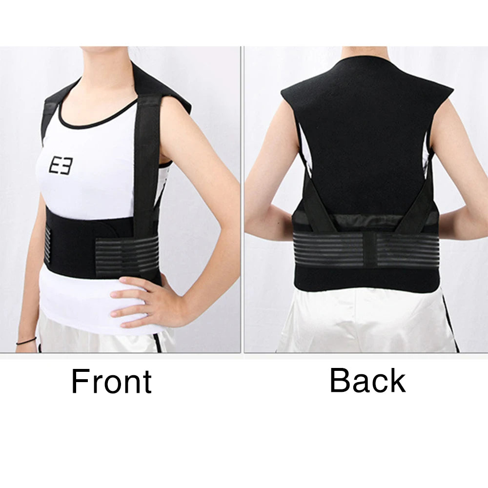 Self-Heating Magnetic Back and Shoulder Support Brace - 16