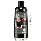100ml Black Hair Dye Shampoo 10-in-1 Natural Nourishing Coloring