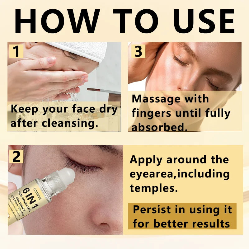 Yuitikue 6in1 Anti Wrinkle Serum Lifting Firming Face Care Essence 15ml