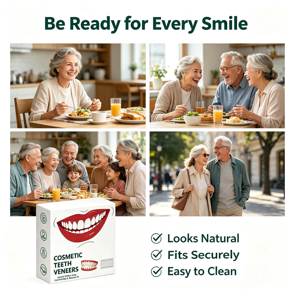Comfortable Fit Silicone Denture Set with Storage Case