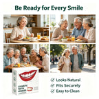Comfortable Fit Silicone Denture Set with Storage Case