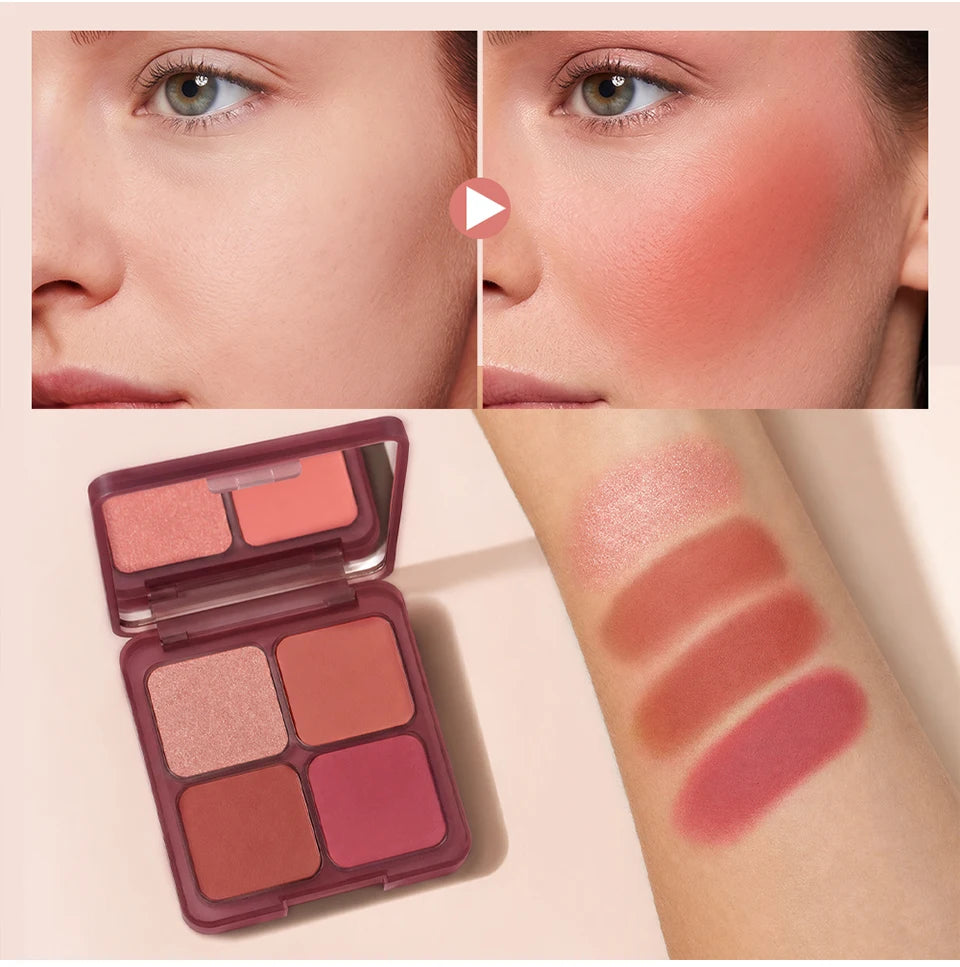 4-Shade Soft Focus Blush and Highlighter Palette