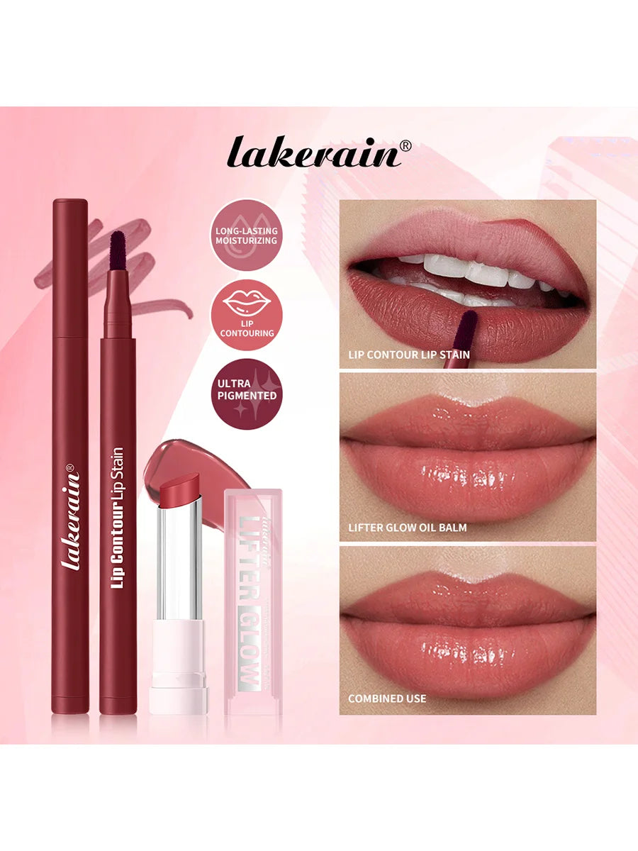 Long-Lasting Lip Liner and Moisturizing Balm Set - 5
