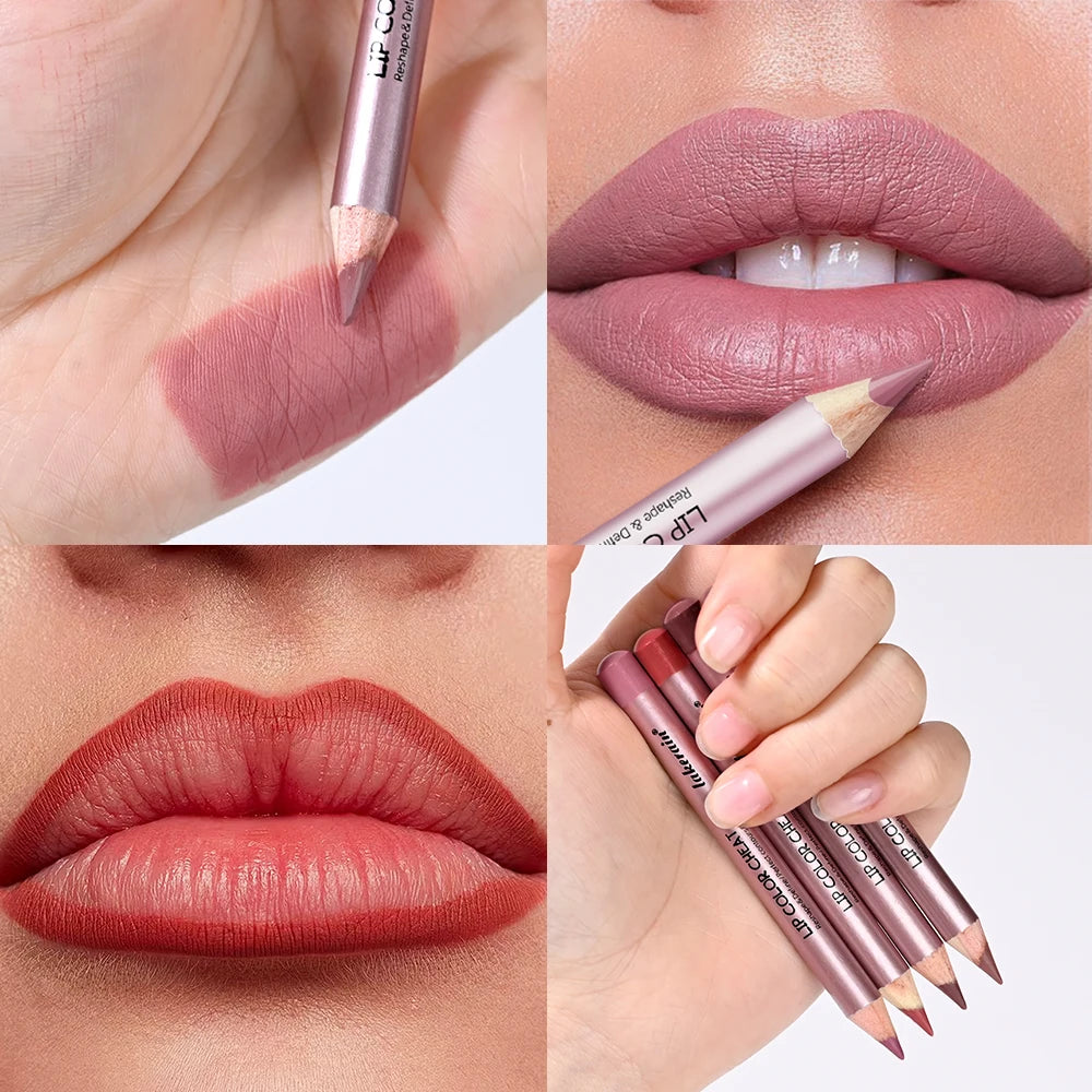 Waterproof Long-Lasting Matte Lip Liner Pencil Set