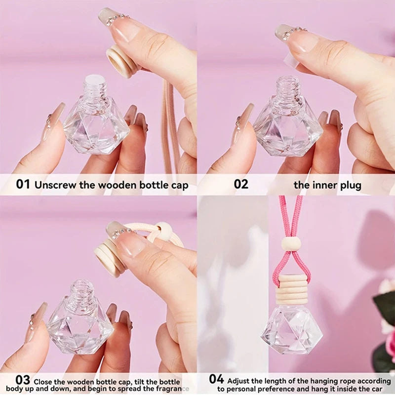 HEYXI Hanging Car Air Freshener Liquid Perfume Diffuser