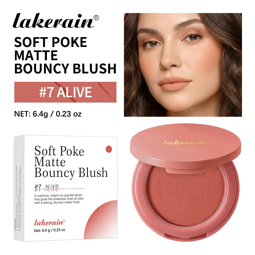 Matte Cream to Powder Bouncy Blush for Natural Flush