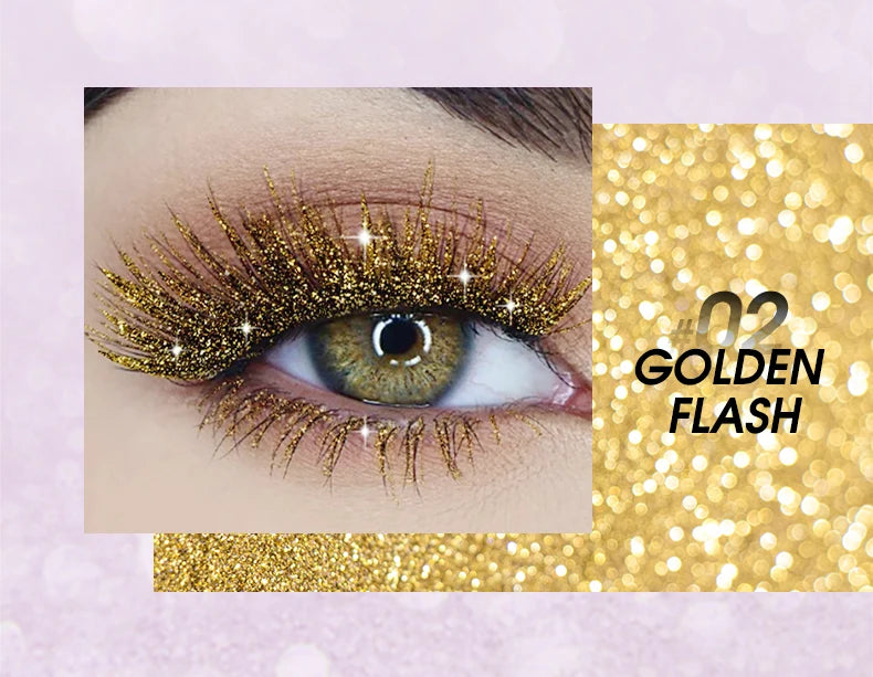 Glitter Mascara Waterproof Shiny Lash Enhancer for Party Makeup - 17