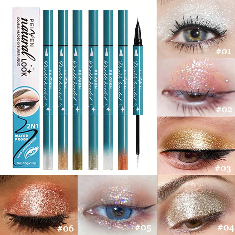 Peifen Double Head Liquid Eyeliner and Glitter Eyeshadow Pen
