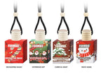 4pc Christmas Car Air Freshener Set Hanging Perfume Diffuser