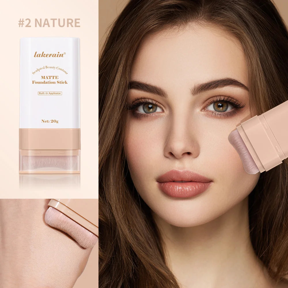 Matte Foundation Stick with Built-in Brush