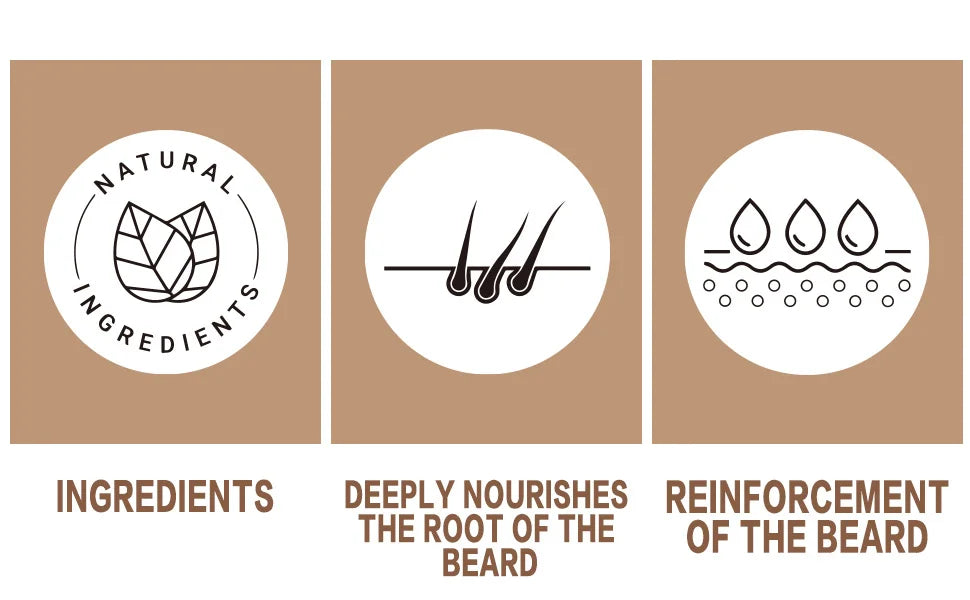Lockmio Natural Beard Growth Oil Sandalwood Scent Grooming Treatment - 8