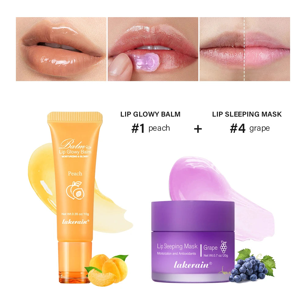Moisturizing Lip Balm and Sleeping Mask Set - 37