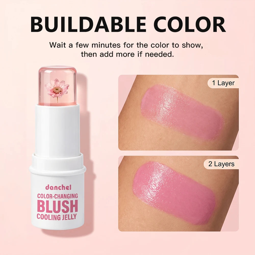 pH-Adaptive Color-Changing Jelly Blush for Lips and Cheeks