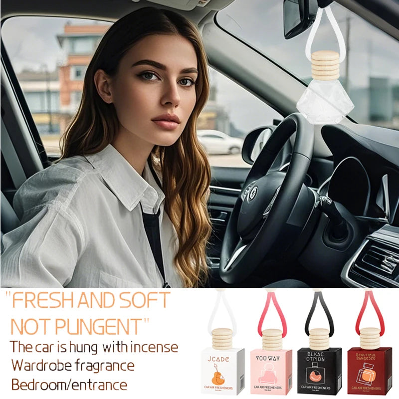 4 Pack Car Air Freshener Hanging Perfume Diffuser Odor Eliminator