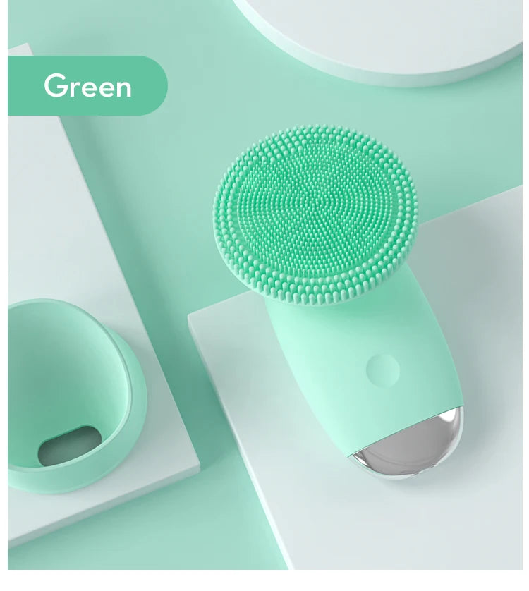 Electric Silicone Facial Cleansing Brush for Deep Pore Exfoliation