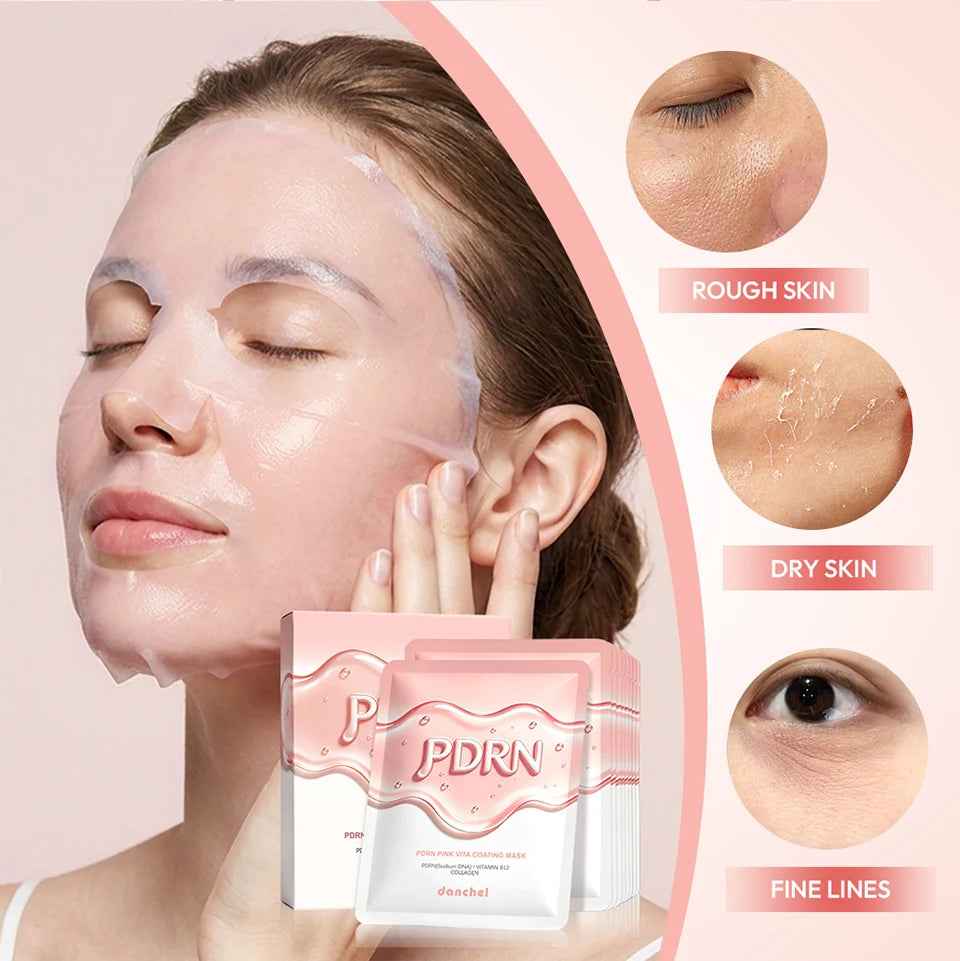 Salmon DNA PDRN Pink Vitamin Hydrating Facial Sheet Mask - 10