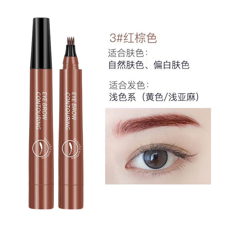 4-Tip Eyebrow Pencil Waterproof Liquid Brow Pen Microblading Pen - 18