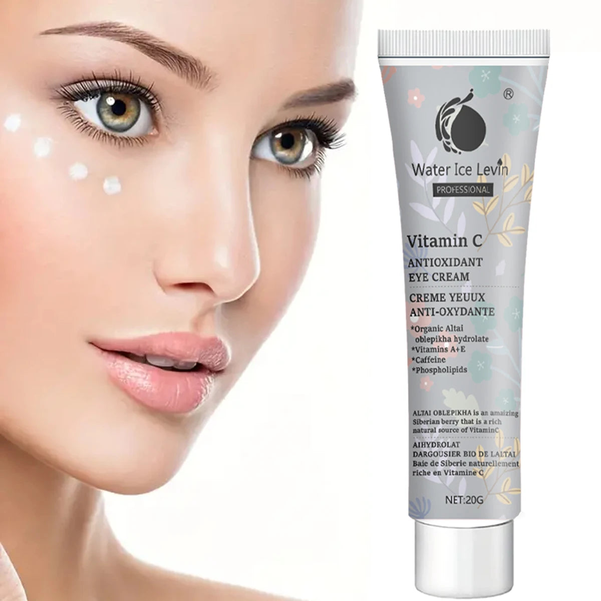 Vitamin C Eye Cream Antioxidant Brightening Caffeine Dark Circle Repair - 2