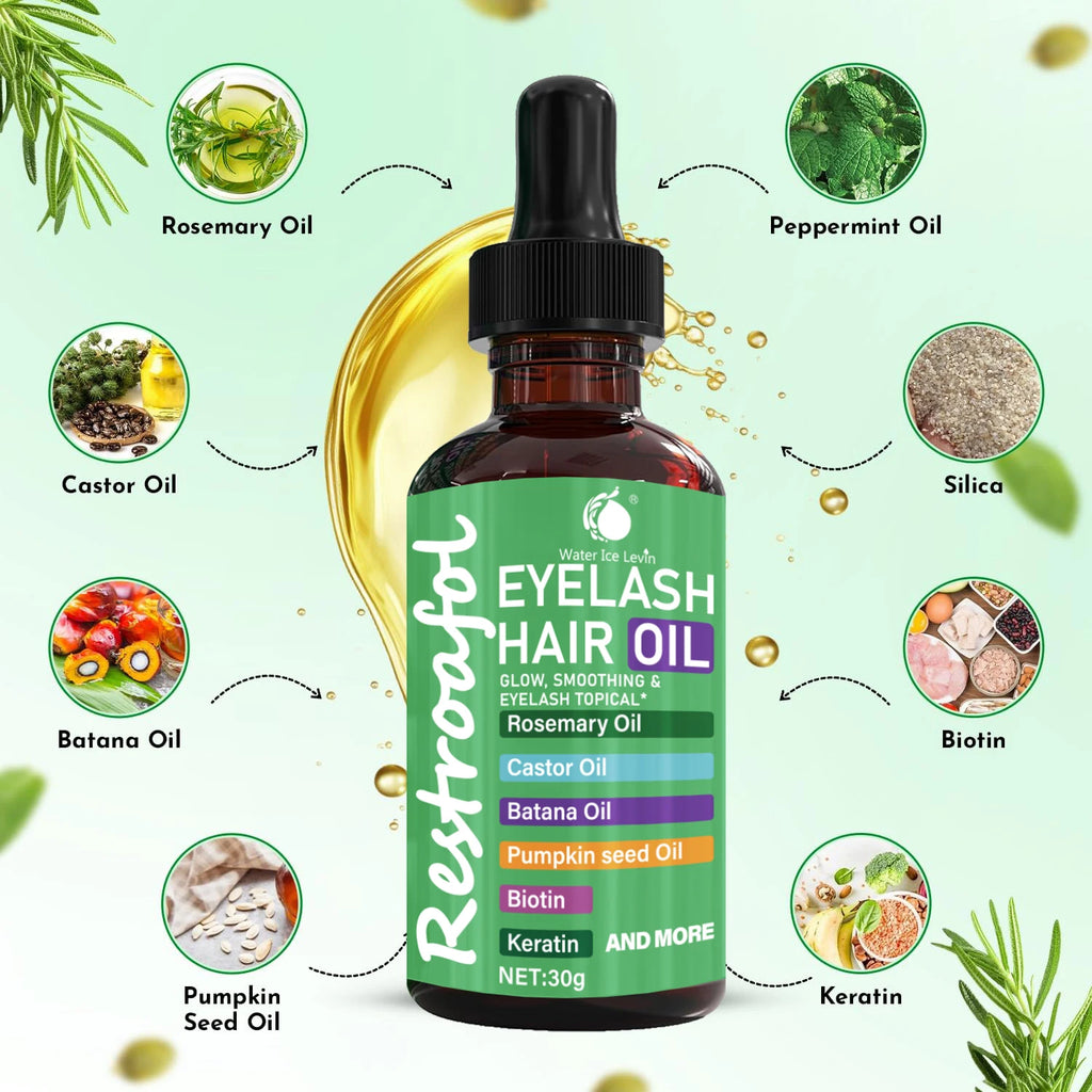 Restroafol Eyelash and Hair Growth Oil with Castor and Rosemary