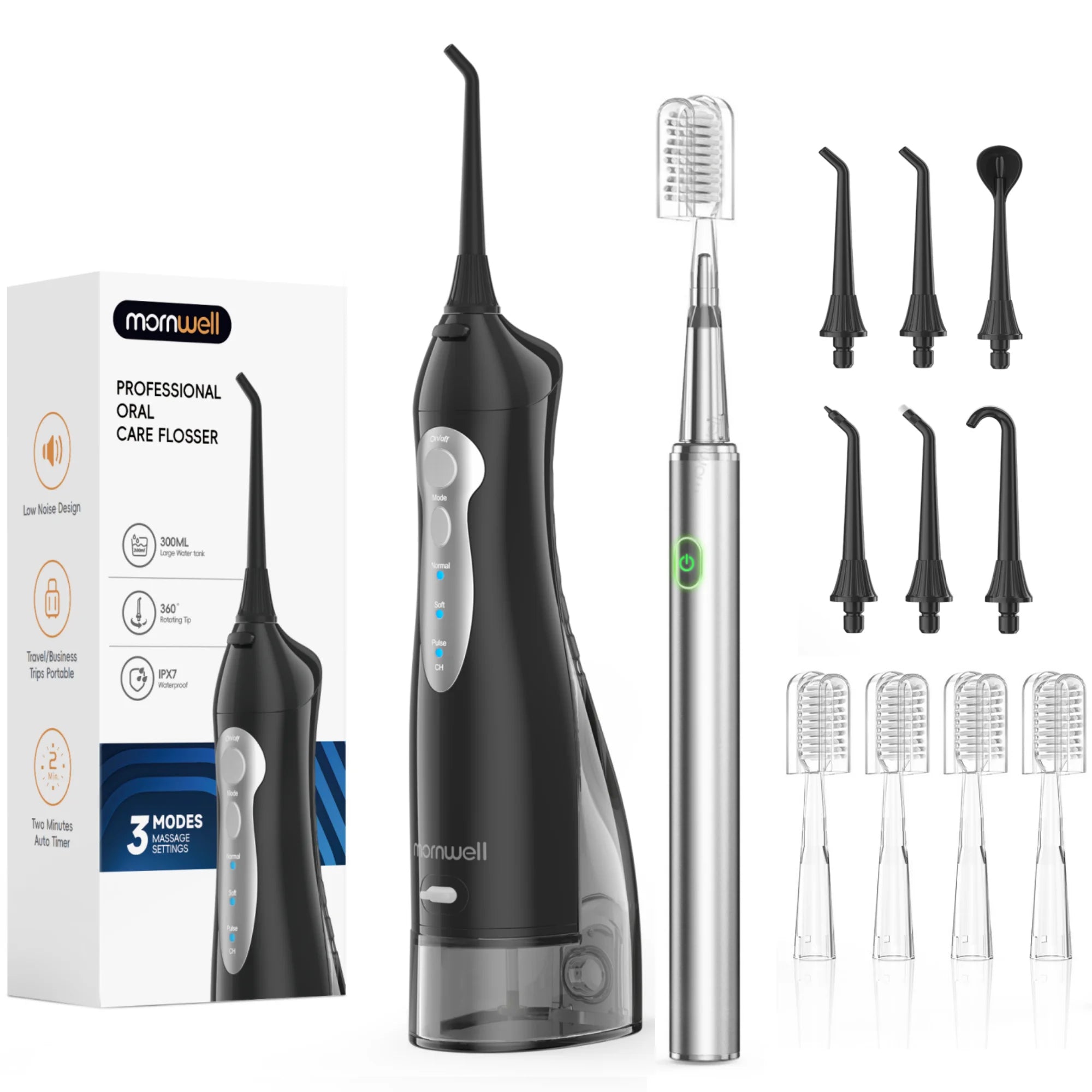 Electric Toothbrush and Portable Water Flosser Oral Care Set - 27