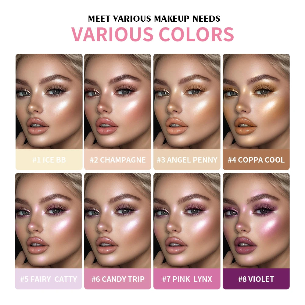 8-Color Cream Highlighter and Contouring Palette