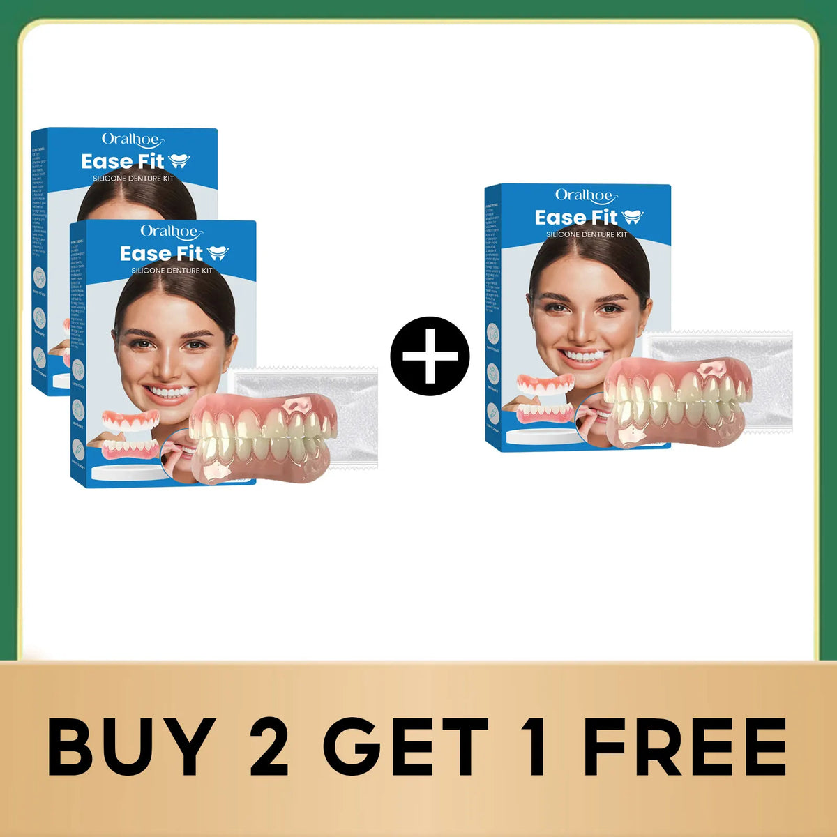 Comfortable Silicone Denture Set for Natural Smile